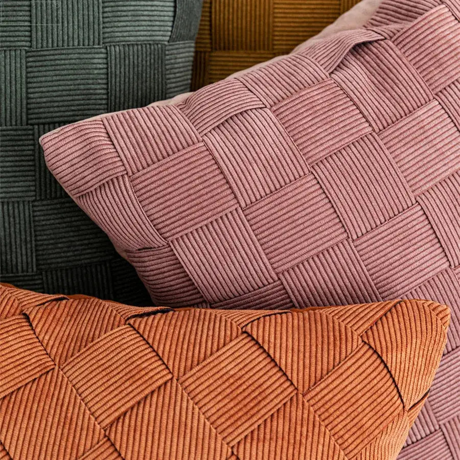 Woven Diamond Pillow Cover