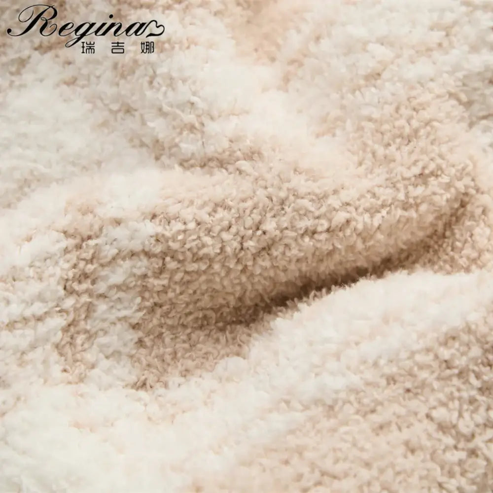 Beige Stripe Microfiber Blanket