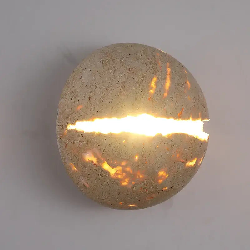 Travertine Oval Wall Lamp
