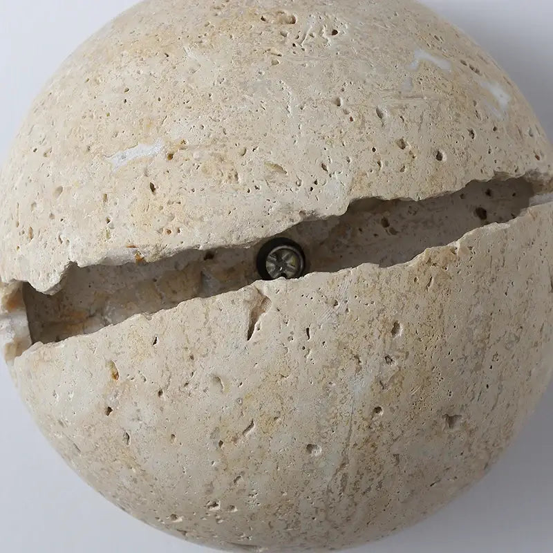Travertine Oval Wall Lamp