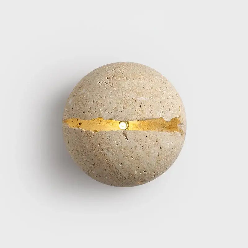 Travertine Oval Wall Lamp