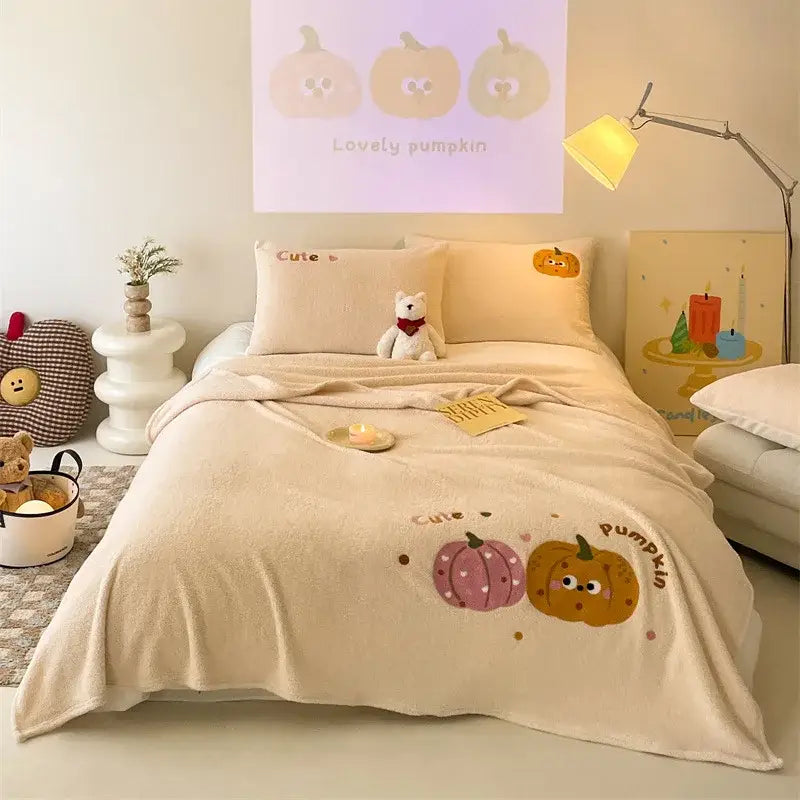 Teddy Fleece Bed Blanket