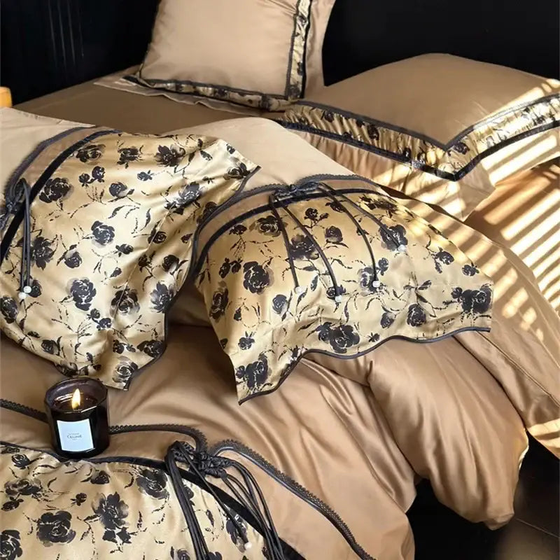 Floral Satin Cotton Bedding Set