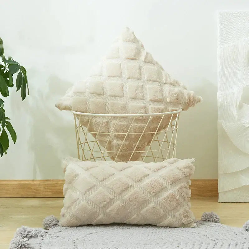 Gray Geometric Cushion Cover