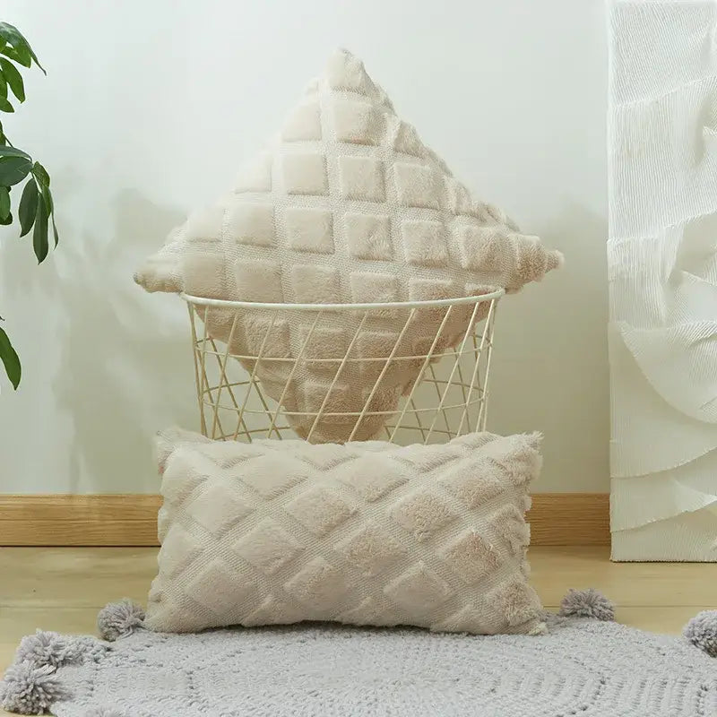 Gray Geometric Cushion Cover