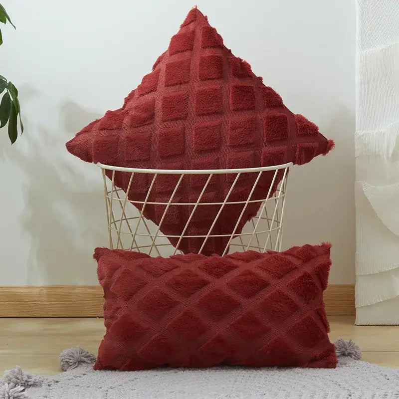 Gray Geometric Cushion Cover