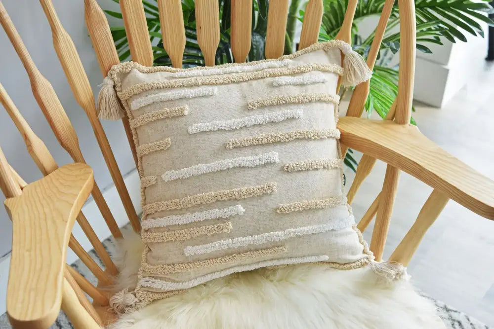 Geometric Tassel Pillowcase Set