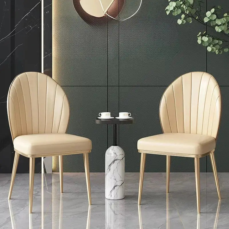 Beige Pleated Dining Set