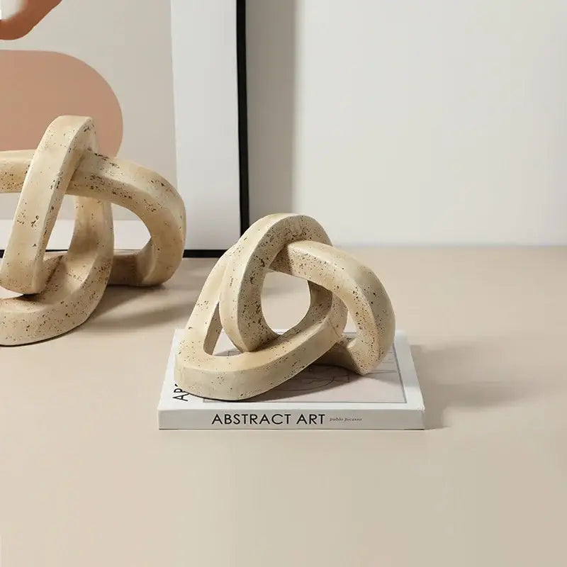 Beige Speckled Knot Sculpture