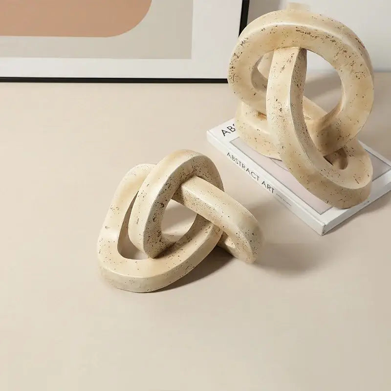 Beige Speckled Knot Sculpture