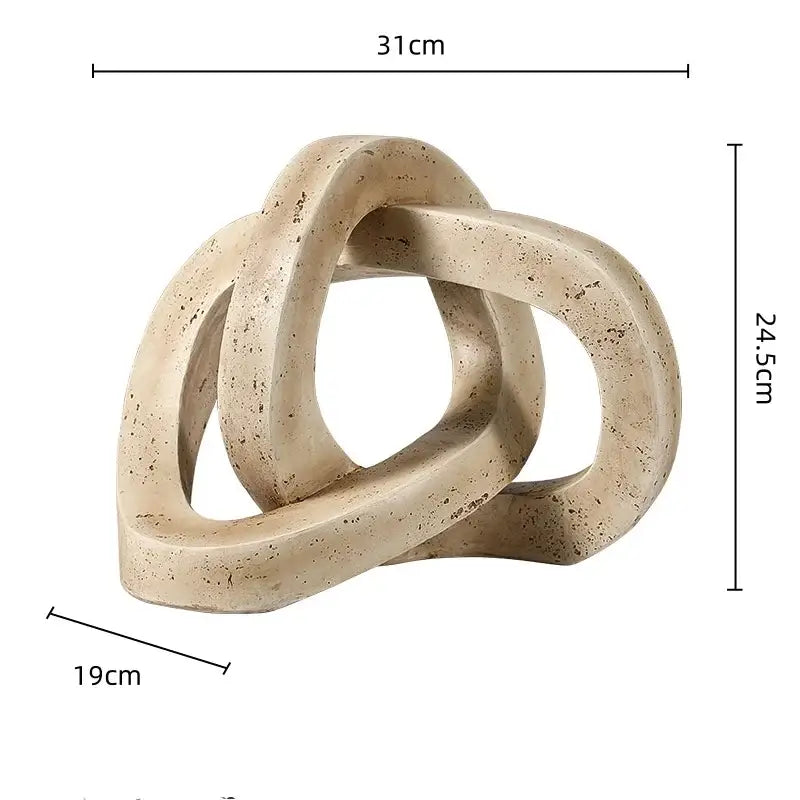 Beige Speckled Knot Sculpture