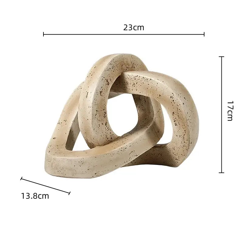 Beige Speckled Knot Sculpture