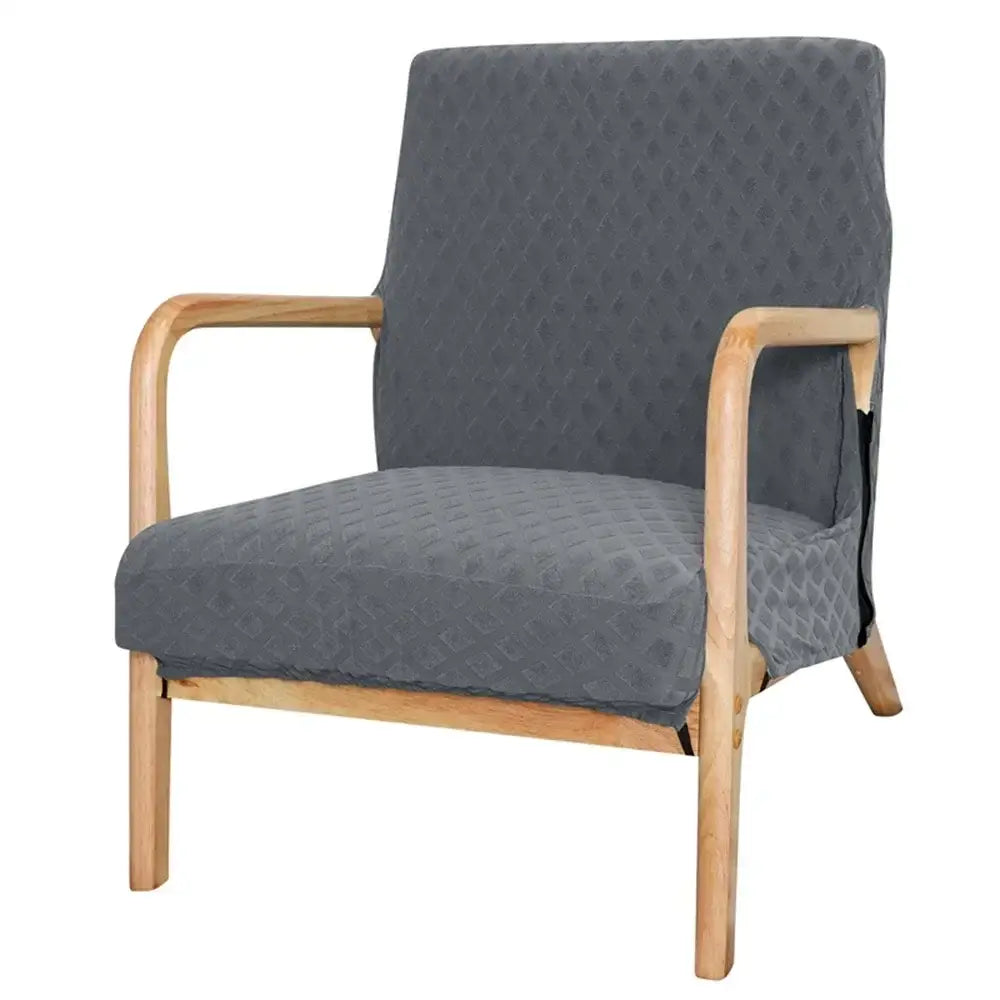 Gray Jacquard Chair Cover