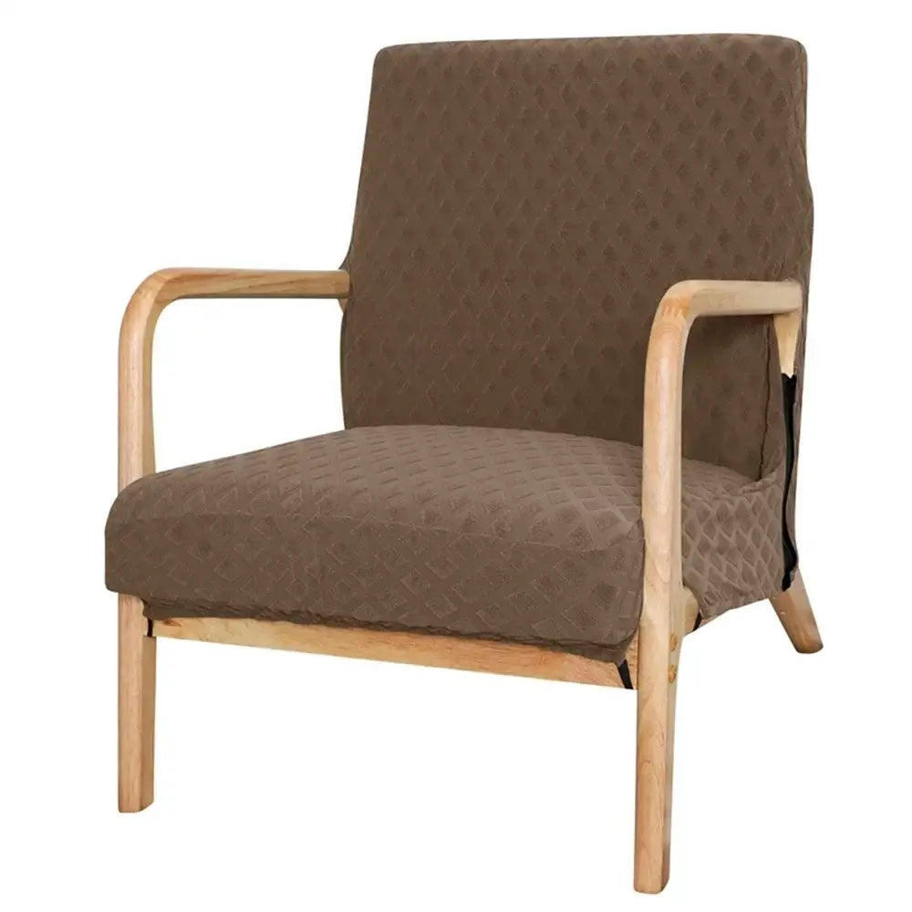 Gray Jacquard Chair Cover