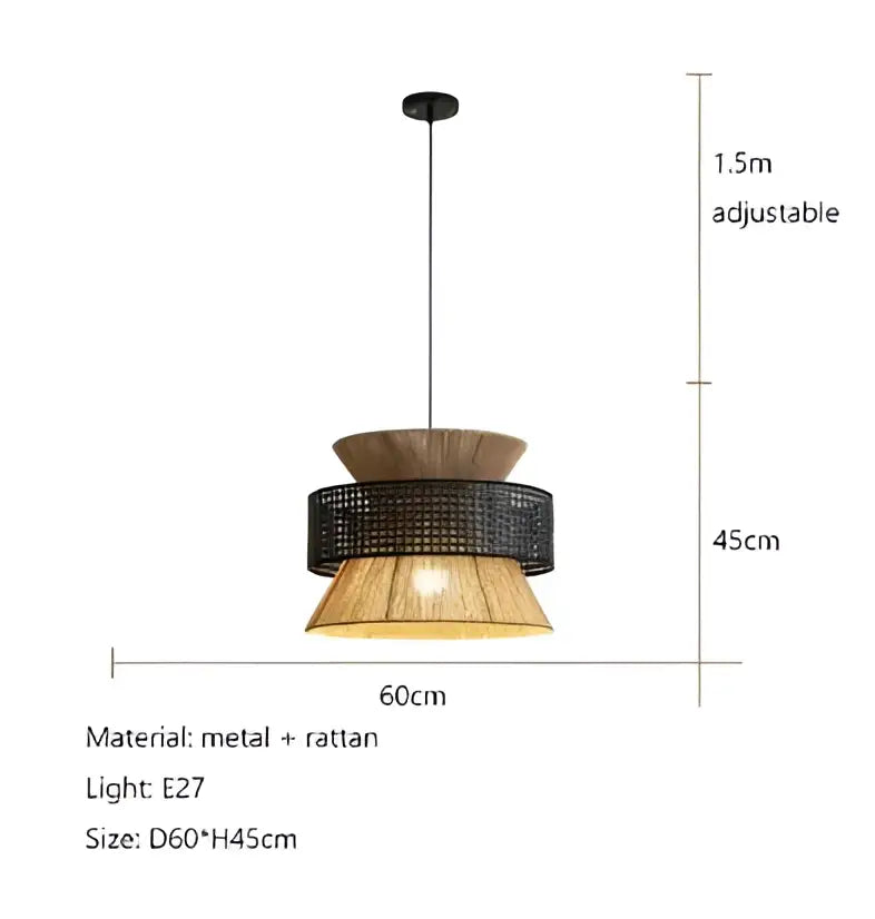 Beige Hemp Rope Pendant Light