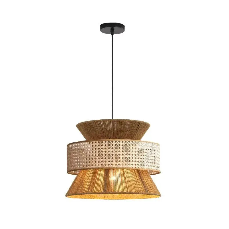 Beige Hemp Rope Pendant Light