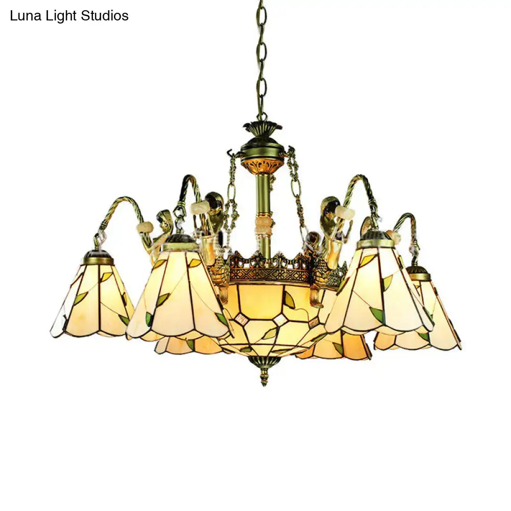 Brass Tiffany Chandelier