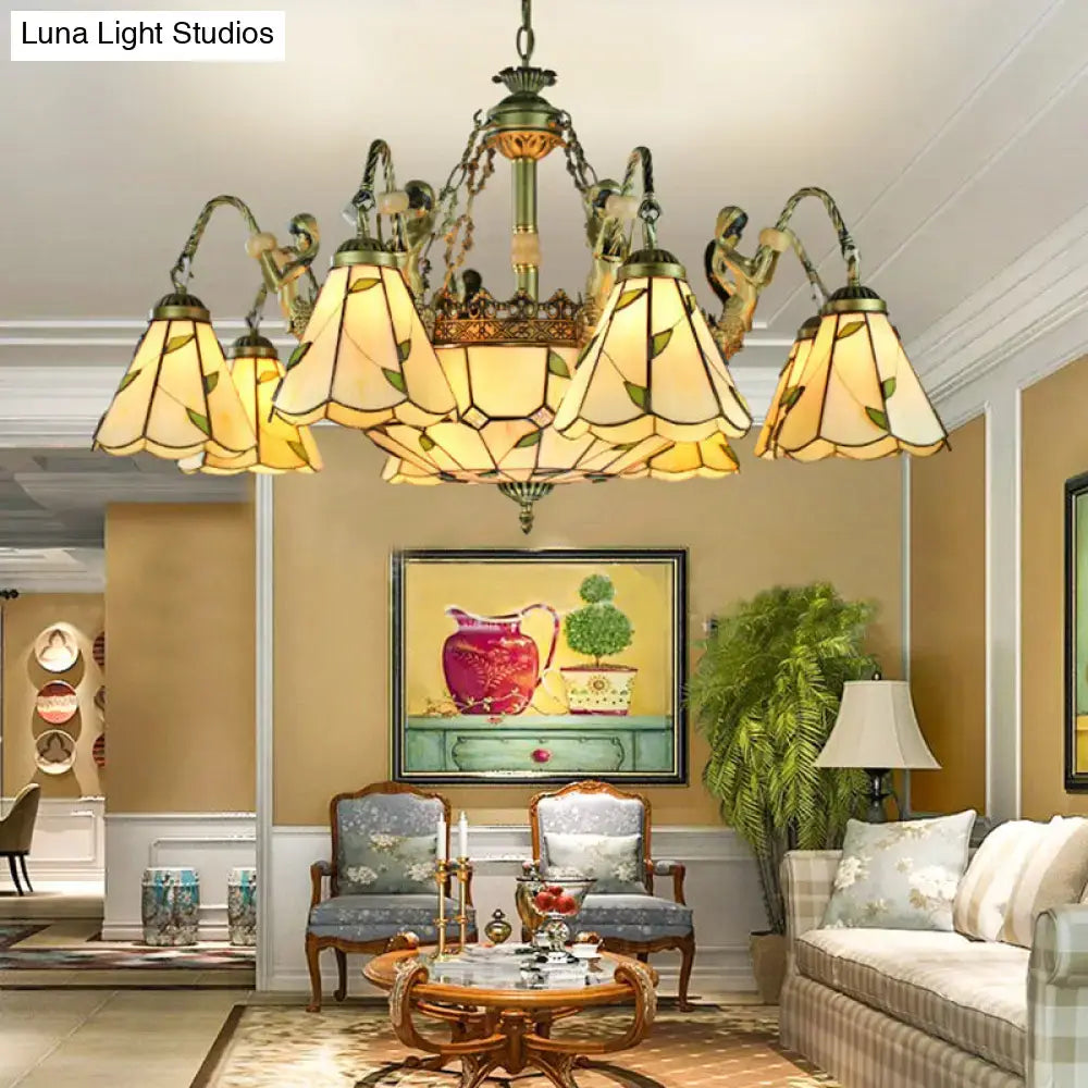 Brass Tiffany Chandelier