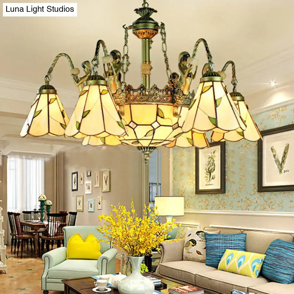 Brass Tiffany Chandelier