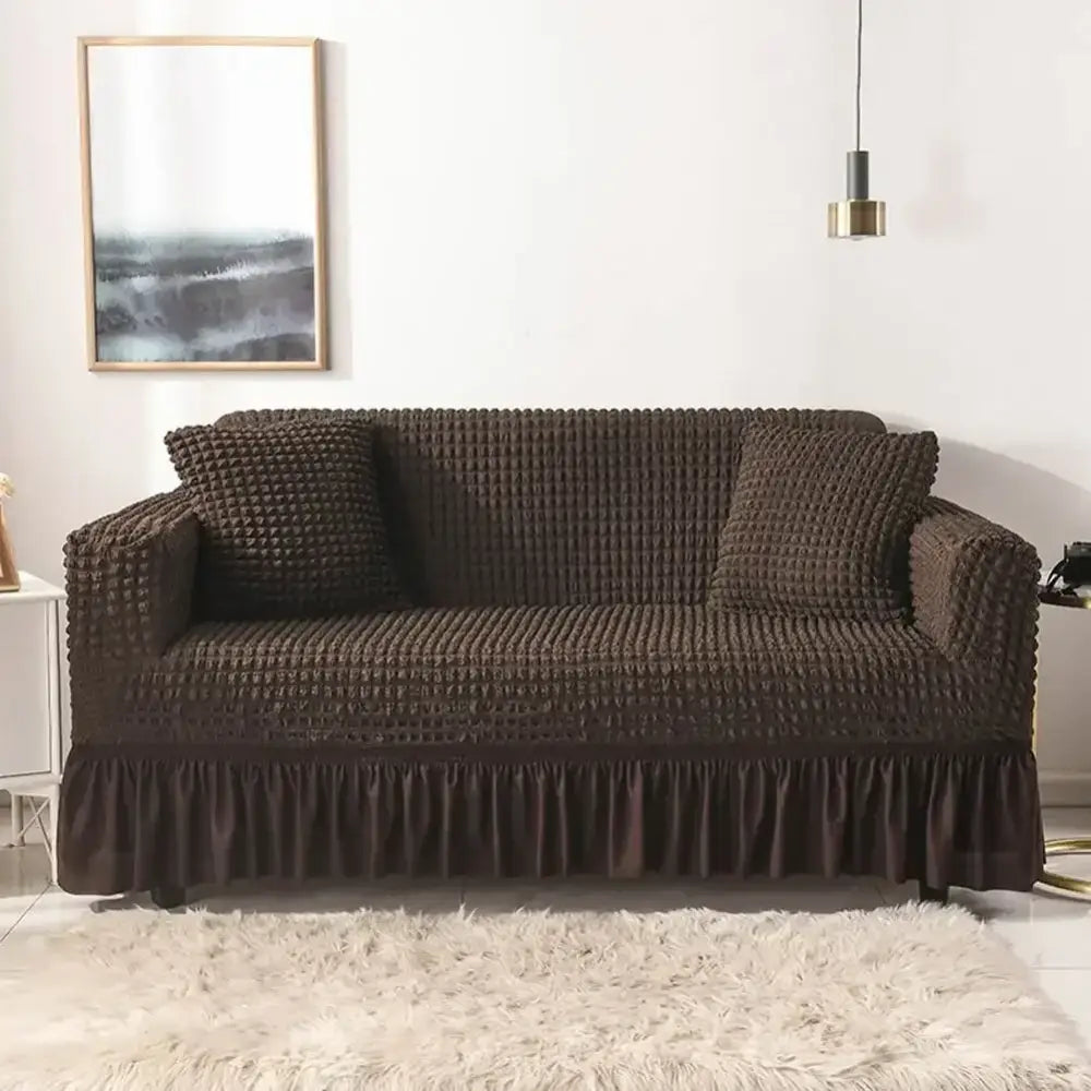 Beige Waffle Sofa Slipcover