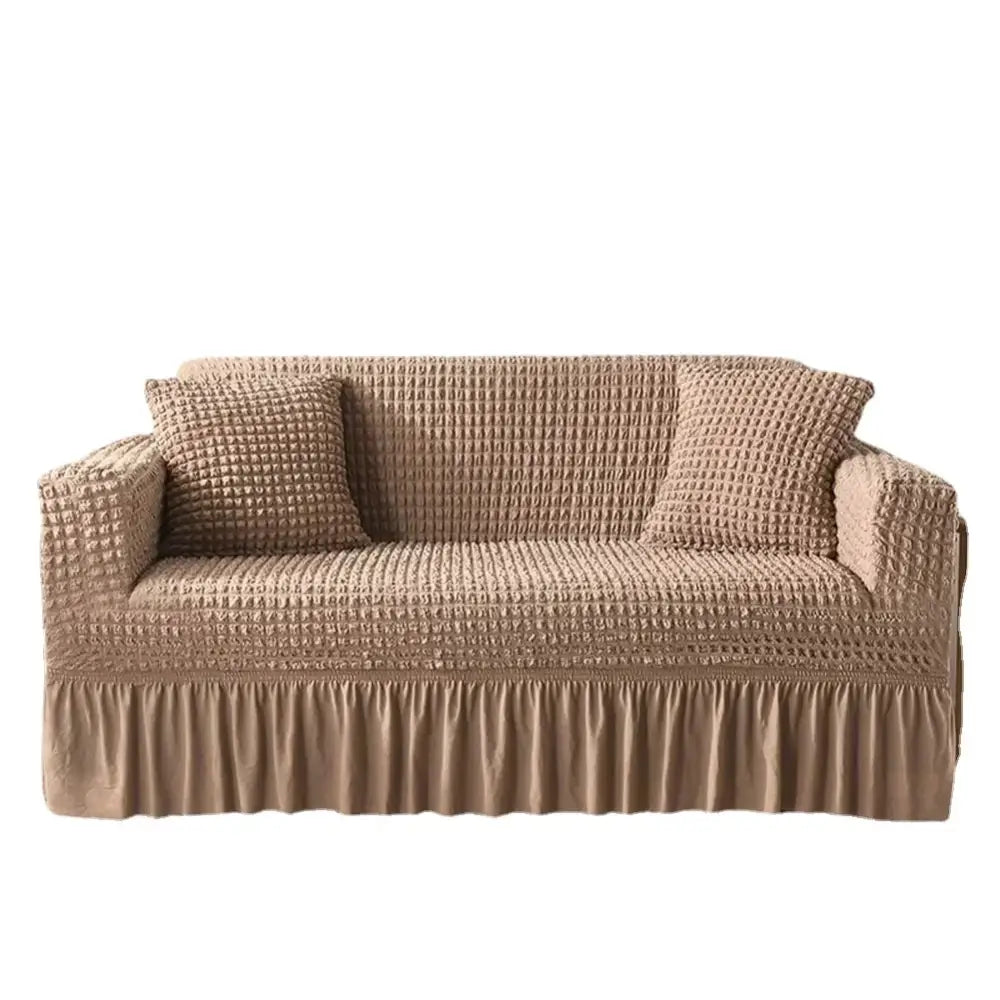 Beige Waffle Sofa Slipcover