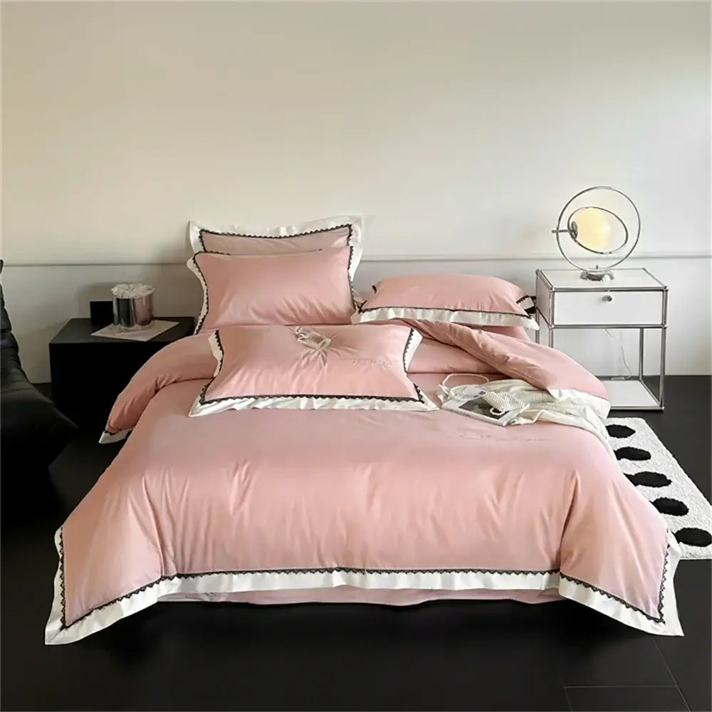 Beige Diamond Lace Bedding