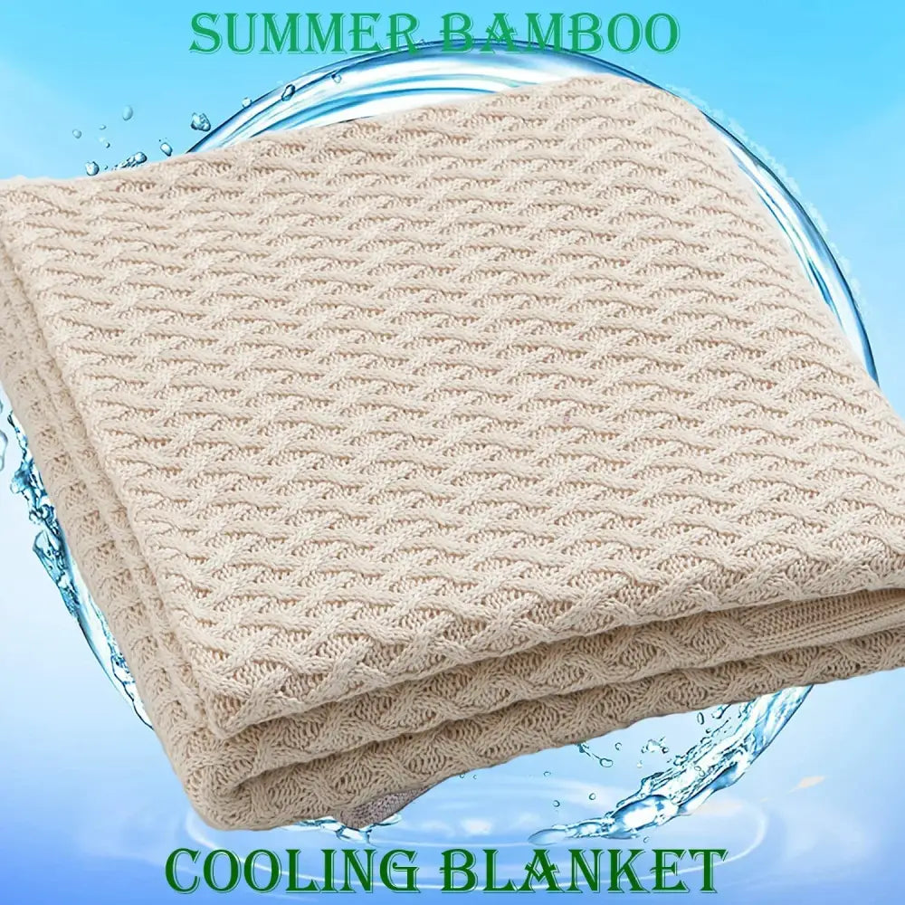 Beige Bamboo Summer Blanket