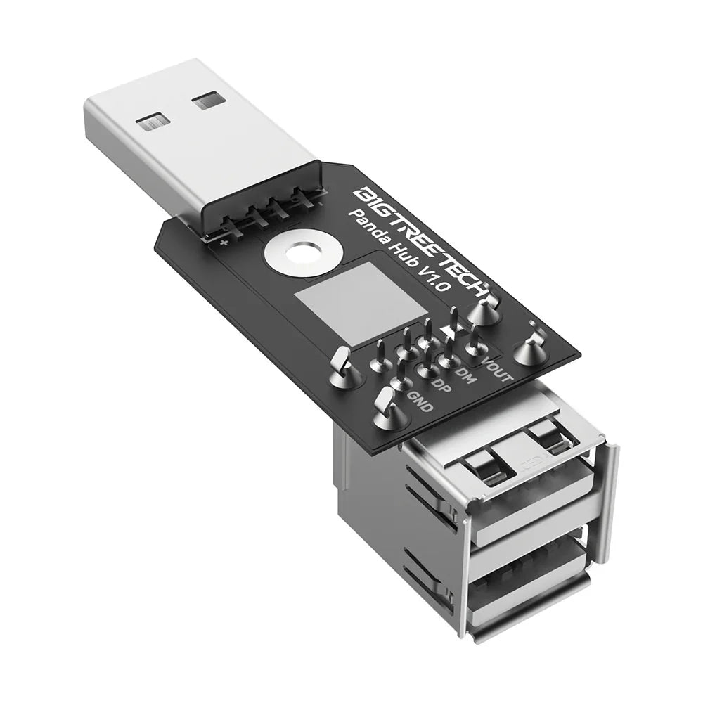 BIQU Panda Hub and Hub Plus Dual USB Adapter Shield the Original USB Port on Bambu Lab P1S/P1P Printers