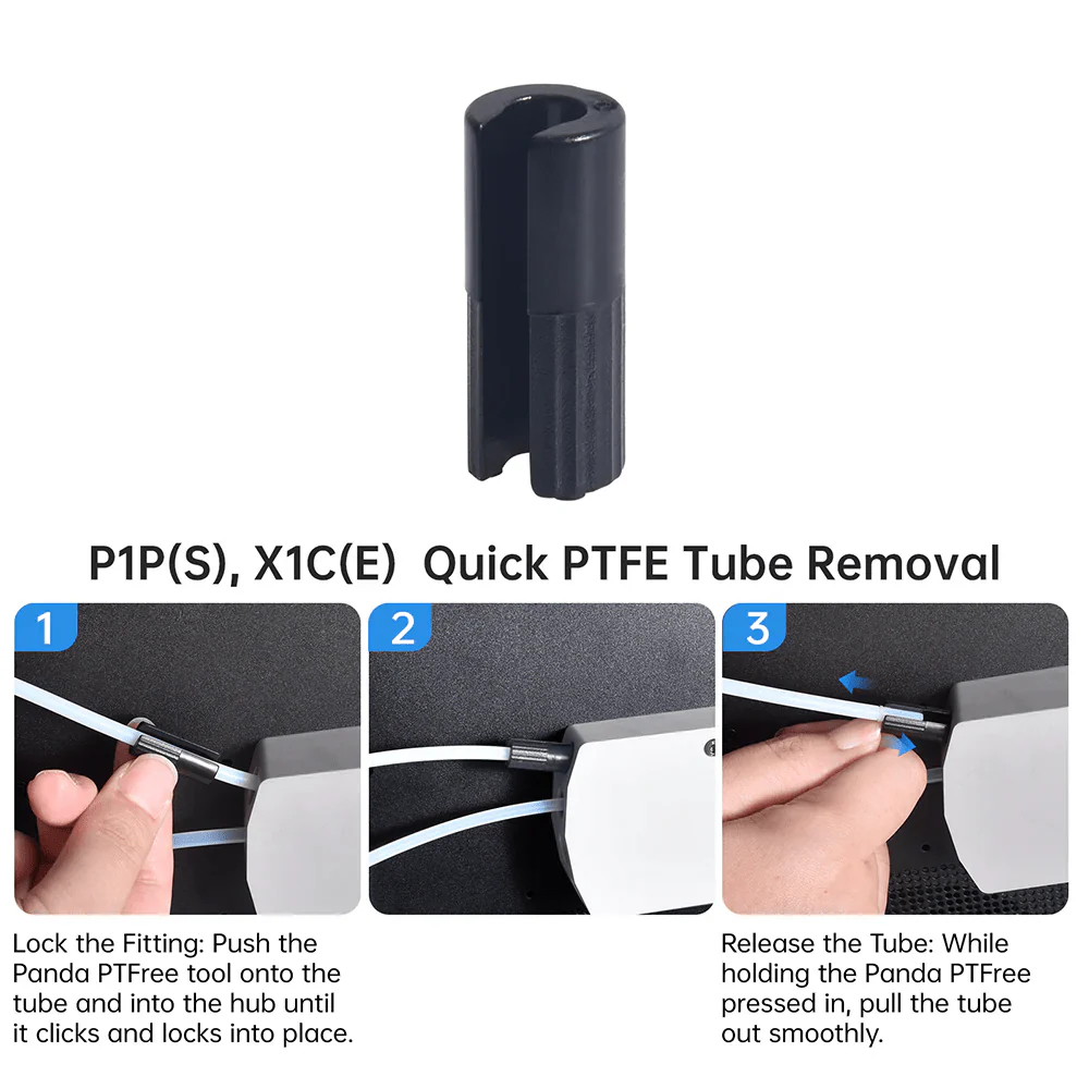 BIQU Panda PTFREE - Quick Release PTFE Tube to Reduce Wear on Bambu Printers (A1/P1/X1 Series)