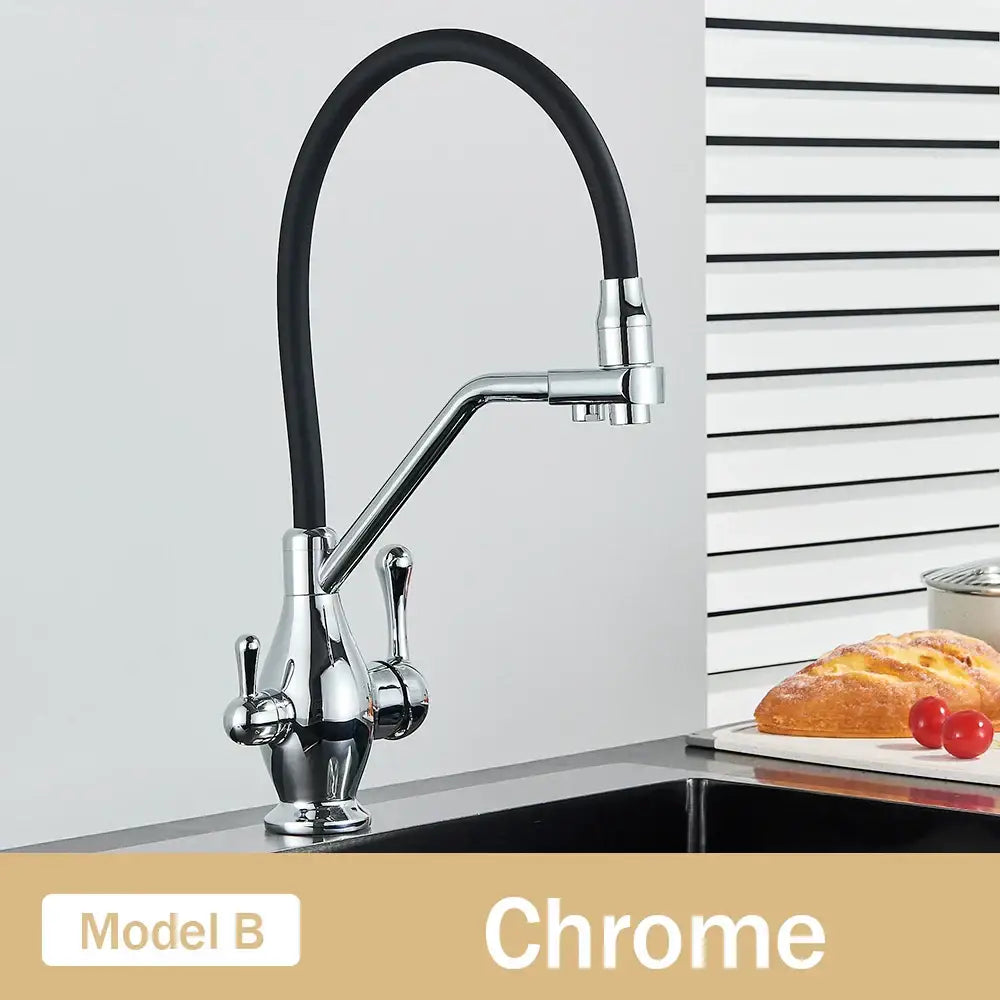 Chrome Dual Spout Faucet
