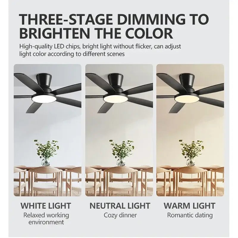 Wood Grain Ceiling Fan Light