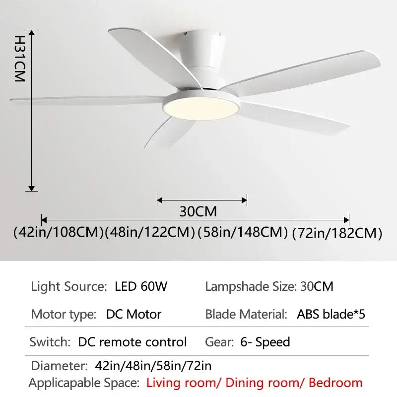 Wood Grain Ceiling Fan Light