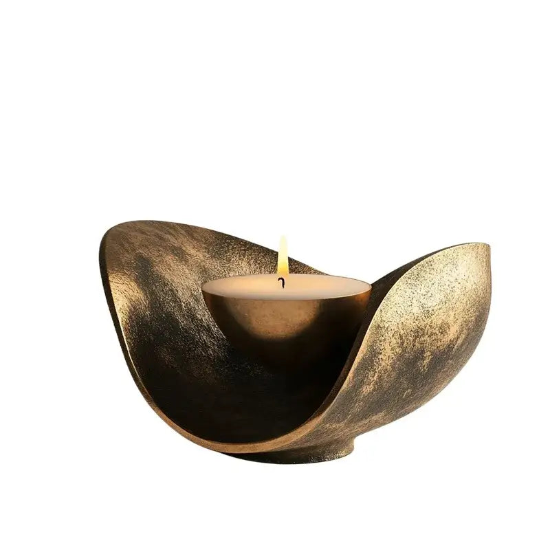 Black Gold Candlestick Holder