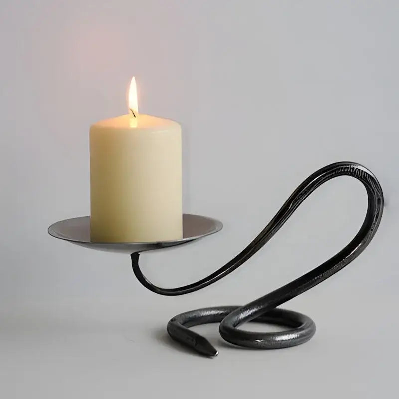 Black Gold Candlestick Holder