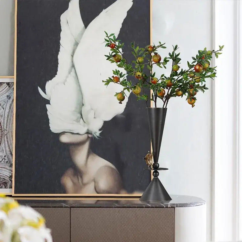 Black Gold Flower Vase
