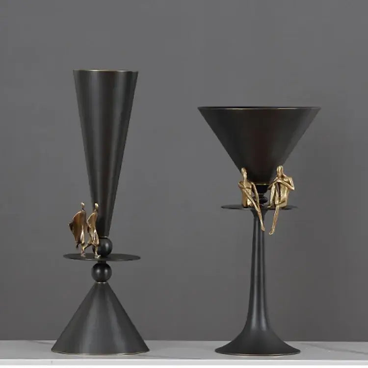 Black Gold Flower Vase