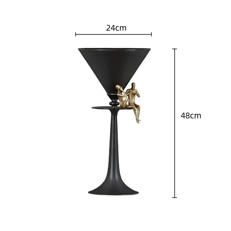 Black Gold Flower Vase