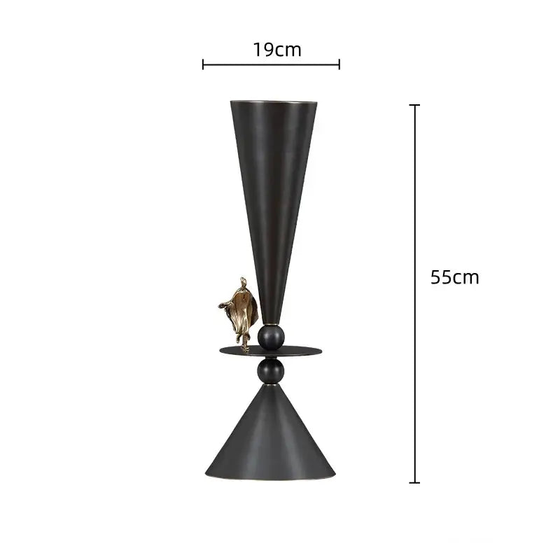 Black Gold Flower Vase