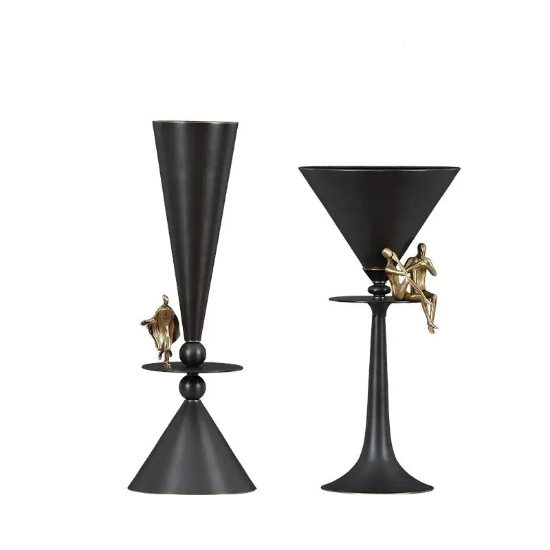 Black Gold Flower Vase
