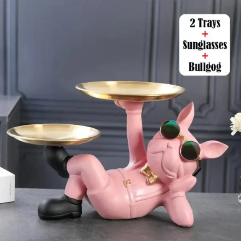 Black Gold Bulldog Figurine