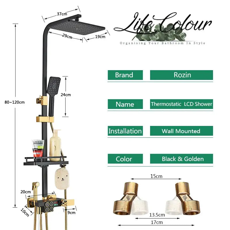 Brass Thermostatic Shower Set