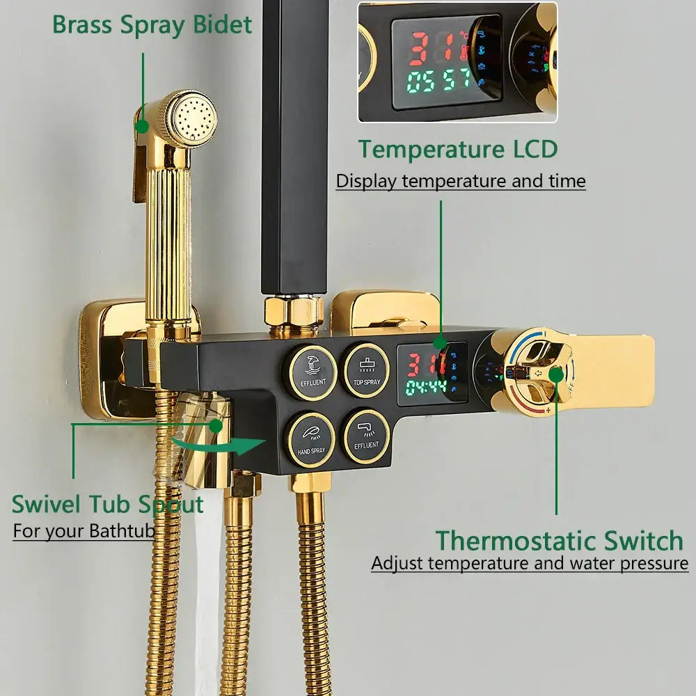 Brass Thermostatic Shower Set
