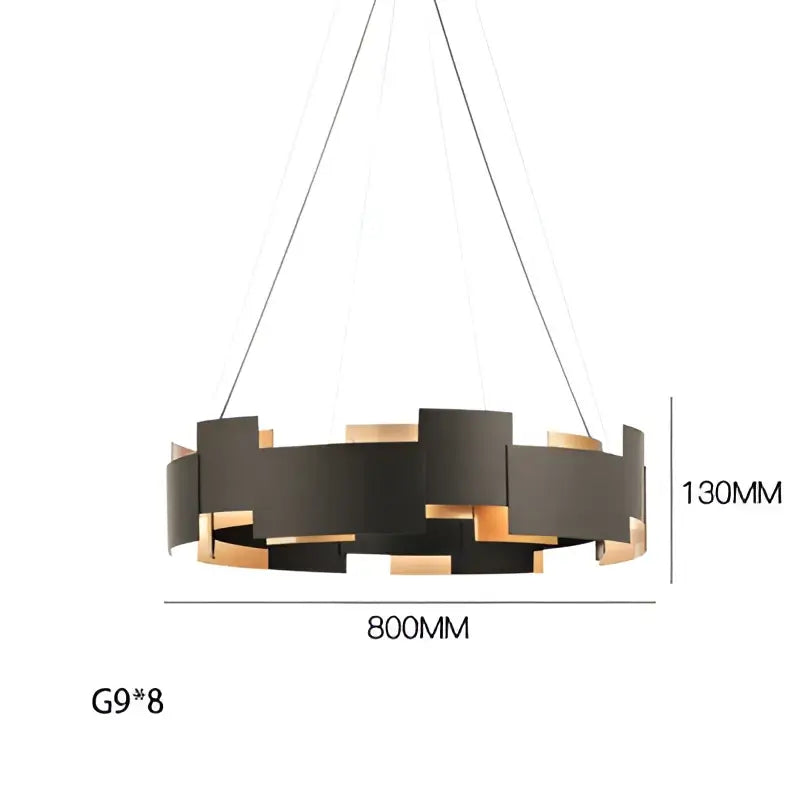 Geometric Black Ceiling Chandelier