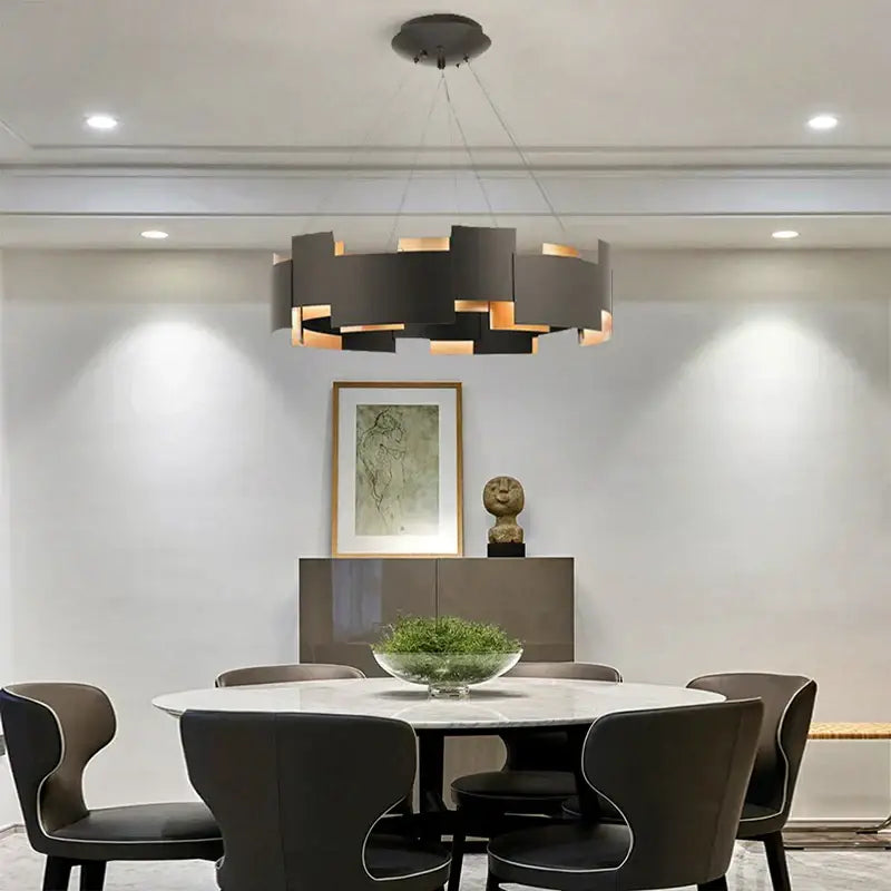 Geometric Black Ceiling Chandelier
