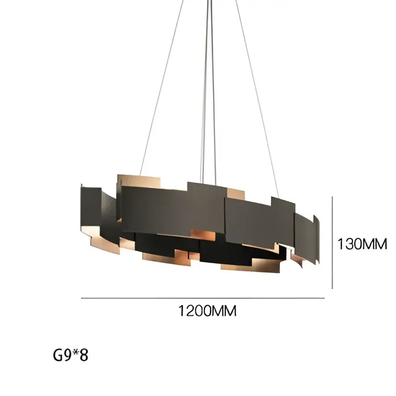 Geometric Black Ceiling Chandelier