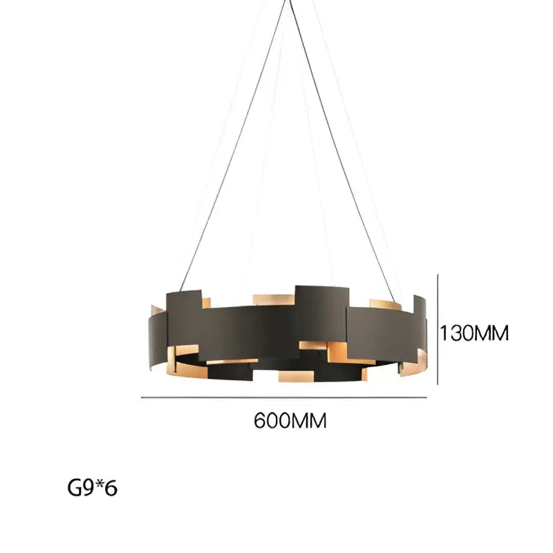 Geometric Black Ceiling Chandelier