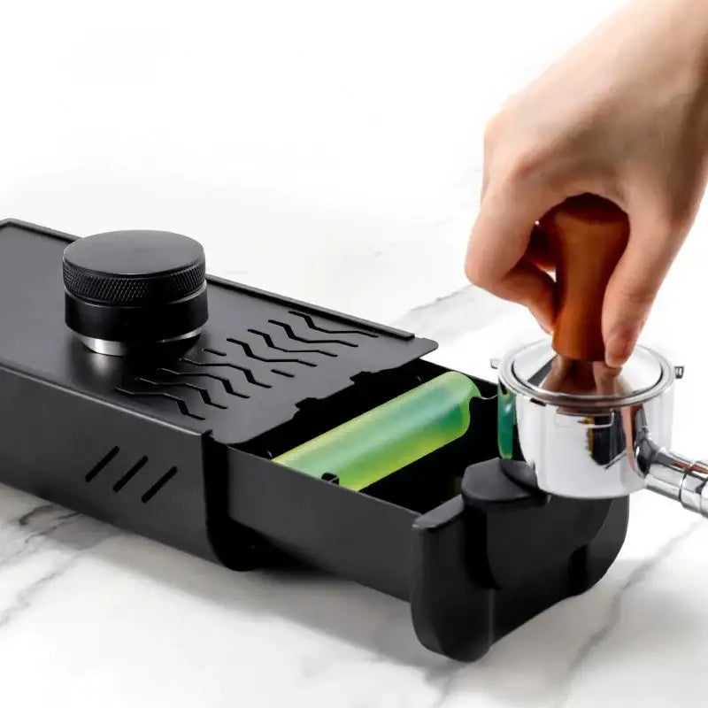 Black Green Tamping Station Tray