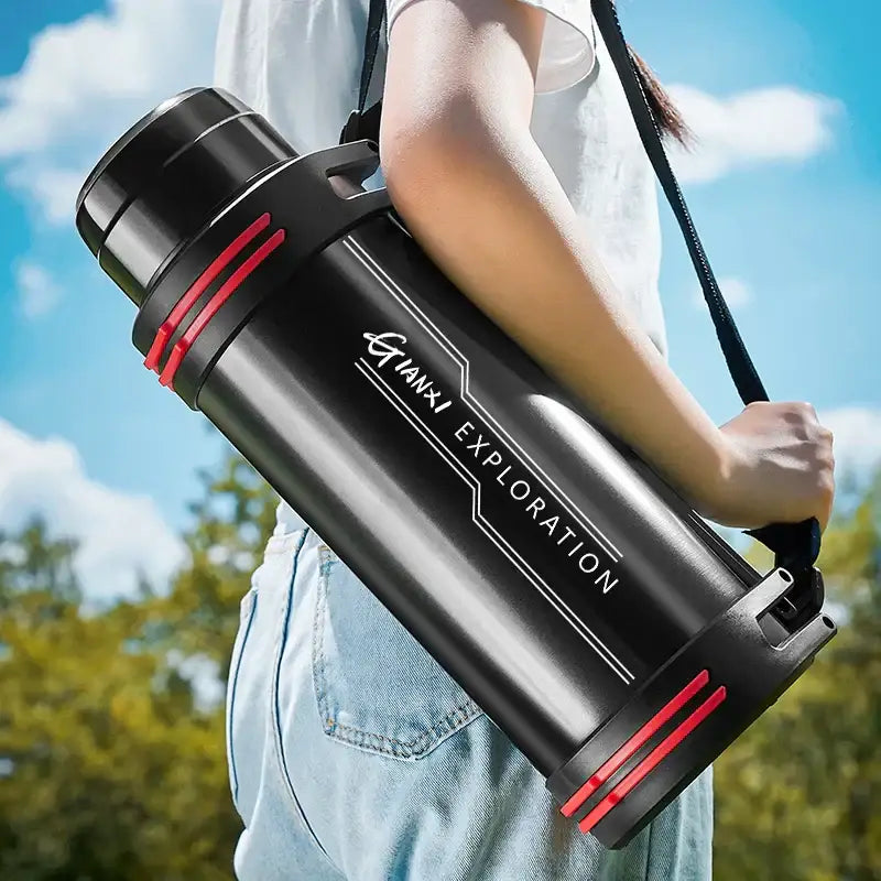 Black Stainless Travel Flask 3000ml Double-Wall