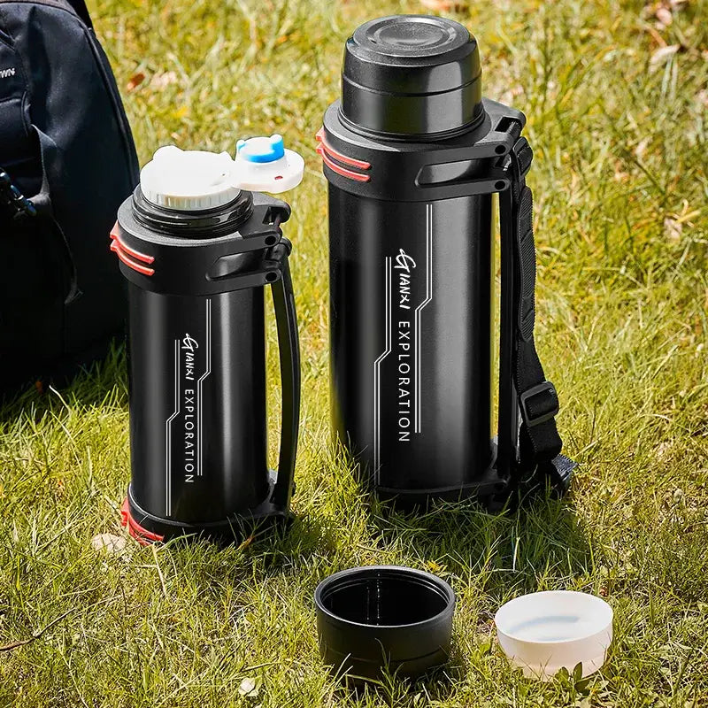 Black Stainless Travel Flask 3000ml Double-Wall