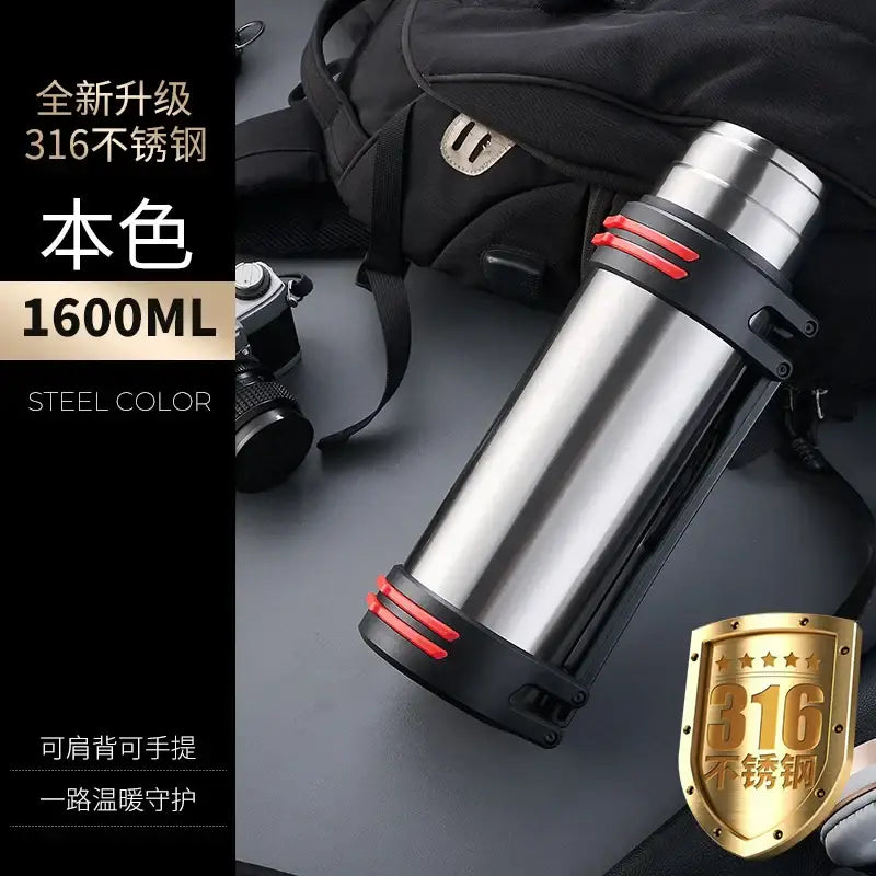 Black Stainless Travel Flask 3000ml Double-Wall